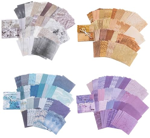400 Sheets Vintage Scrapbook Paper Kit,8x8cm Patterned Papers for Scrapbooking,DIY Scrapbook Supplies Decorative Craft Papers Set,Aesthetic Stationery Collage Paper for DIY Craft,Writing,Travel