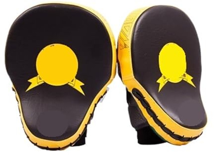 AMENGJ Pratzen Boxen (2 Stück/Set) Neue Hand-Ziel-MMA-Fokus-Schlagpolster-Boxhandschuhe, Trainingshandschuhe, Fäustlinge, Karate, Muay Thai, Kickkampf, Gelb(Yellow)