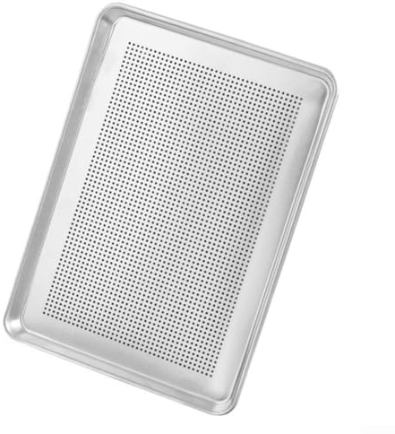 Perforierte Backform, Aluminium-Backrost, Kuchen-Kühlgitter, Mooncake-Pizza-Backblech, professionell, 45 x 33 cm