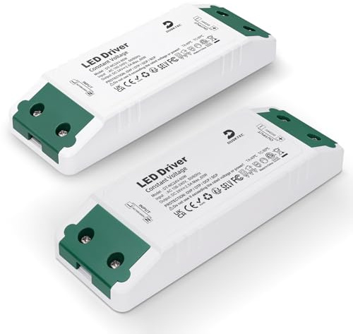 Transformador 220V a 24V Fuente Alimentacion 24v 60W 2.5A, Pack de 2 | Controlador LED de Voltaje Constante de CA a CC, Adaptador para Luces MR11 Luz G4 MR16 y Tiras