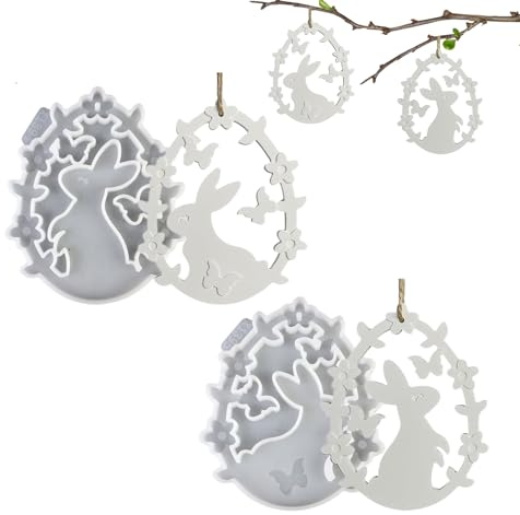 Protoence Modello per Coniglio di Pasqua,Strumento per Creazioni in Silicone a Coniglio | Stampo per Ornamenti in Gesso | Per Fai Da Te, Famiglia, Amici, Resina Primaverile, Decor Casa, Addobbi