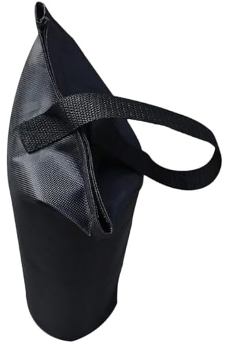 GAROZATION Saco de Arena de Tela Oxford Plegable 15x40 Cm para Toldo y Cenador, Bolsa Contrapeso a Prueba de Viento para Carpa y Marquesina, Uso Exterior, Color Negro