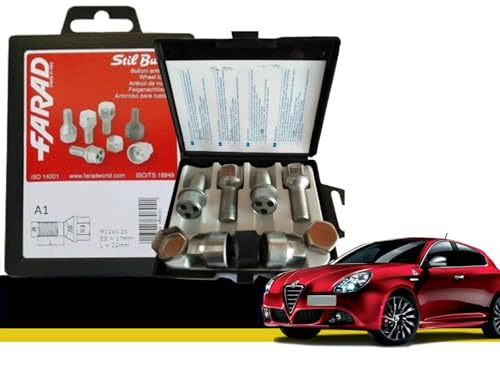 KIT BULLONI ANTIFURTO RUOTE LEGA/ACCIAIO STIL-BULL 1 PER ALFA ROMEO GIULIETTA