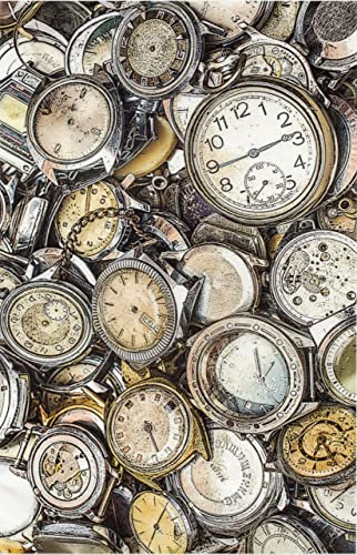 Zita´s Creative Rispapper A4 - Old Watches. Motivhalmsilke, halmsidenpapper, decoupage papper