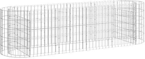vidaXL Gabionen-Hochbeet Verzinktes Eisen 190x50x50 cm
