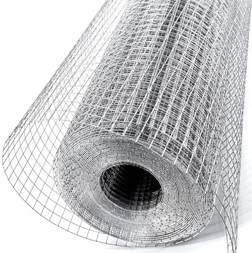 Metamesh Hardware Cloth 1/2 inch 36 x 50' 19 Gauge - Durable Galvanized Chicken Wire Mesh Roll for Secure Chicken Fencing, Gopher Barrier, and Snake Fence Applications