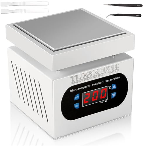 TLBZK 350W 220V Stazione di saldatura piastra, LED Microcomputer elettrico preriscaldamento Rework riscaldatore Lab (100X100mm)