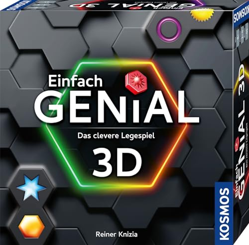 KOSMOS 684006 Einfach Genial 3D, mit hochwertigen 3D-Steinen Neue Möglichkeiten entdecken, Brettspiel für die ganze Familie ab 10 Jahren, Geschenk, Familienspiel für 1-4 Personen, Gesellschaftsspiel
