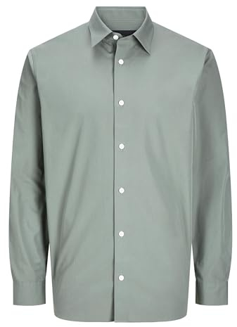 JACK & JONES Jprblabushwick Stanley - Maglietta L/S SN Camicia Casual Uomo (Pacco da 1)