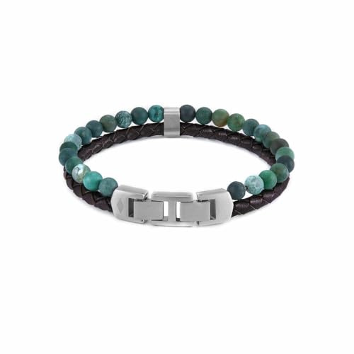 Fossil Herrenarmband aus Edelstahl oder Leder mit Faltverschluss