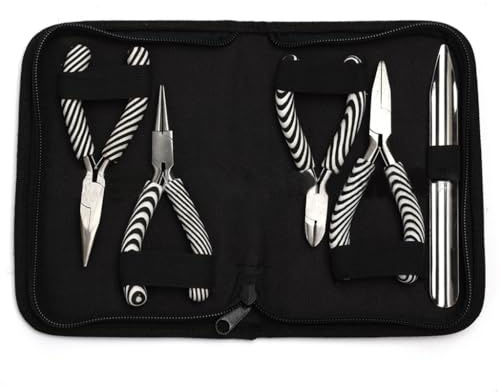 Alicates de punta redonda y diagonal/plana para joyería y manualidades