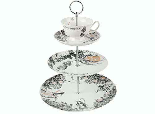 V&A Alzata a Tre Piani Ispirata ad Alice nel Paese delle Meraviglie, Victoria & Albert, Bianco