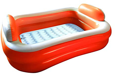 B.T.X. Soc. - Piscina Rettangolare con Cuscino, Multicolore (Nuovo Centro Casalinghi BTX029)