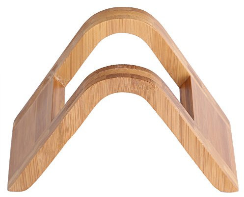 Fdit Holz-Filter-Halter, Regal mit Papier-Regal Ständer Kaffeefilterhalter Bambus Holz Kaffee Filter Ablage Papier Regal