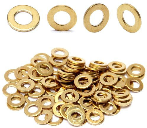 MroMax Lot de 100 rondelles d'étanchéité plates en cuivre M3 - Joint d'étanchéité rond métrique 0,3 cm x 0,6 cm x 0,1 cm d'épaisseur