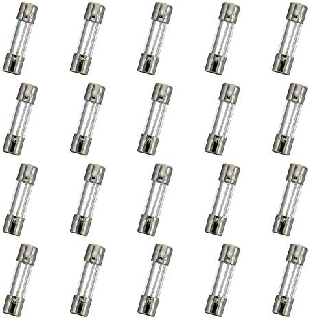 HUAREW T1AL250V 20 Pcs 5x20mm slow blow glass fuse 1A 250V 0.2 x 0.78 inch time delay fuse