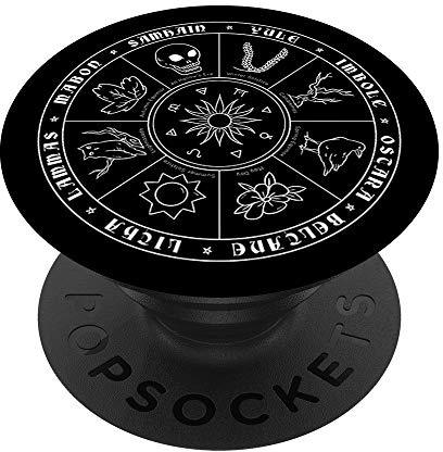 Wicca Jahreskreis Hexenfeste I Pentagram Pagan Kalender PopSockets mit austauschbarem PopGrip