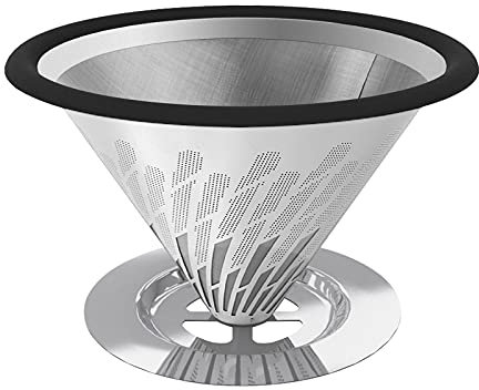STARESSO Permanenter Kaffeefilter aus Edelstahl, Papierloser Kaffeefilter zur Herstellung von manuellem Kaffee, Wiederverwendbarer Kaffeetropfer mit doppeltem Edelstahlgewebe