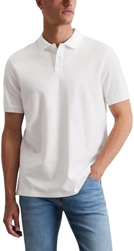 Marc OߴPolo Herren Kurzarm-Poloshirt aus Bio-Baumwolle Regular Fit, Weiß (White), 3XL
