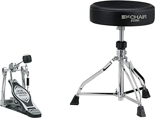 TAMA Iron Cobra 200 Bundle - bestehend aus Iron Cobra HP200P Einzelfußmaschine und First Chair HT230 Hocker (HED2R)