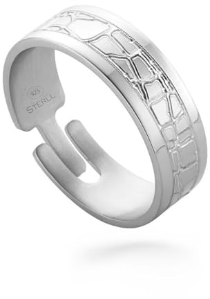 Raffinerad Herrring I 925 Sterlingsilver Med Justerbar Storlek