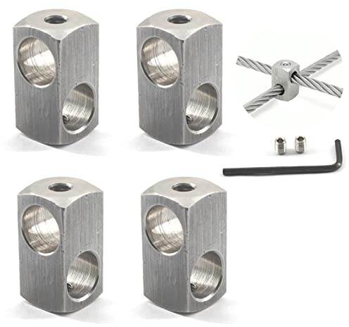 Morsetti per cavi a croce M6 mm, in acciaio inox 304, 4 pezzi
