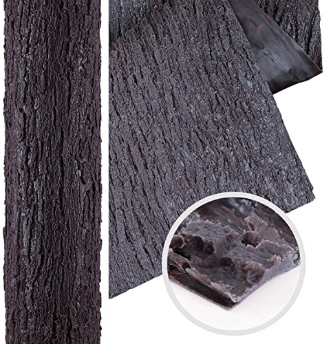 Artificial Tree Bark 118in*19.7in*2 Pcs (32 sq.ft) Silicone Fake Bark for Pillars Pipes Street Light Poles Wrapping Simulation Decoration Indoor Outdoor Tree Trunk Wall and Fake Christmas Tree