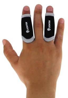 LIONTEK Single Finger Sleeve Pair - Sports Compression Finger Sleeve for BJJ, MMA, Basketball, Weight Lifting, and More (X-Small)