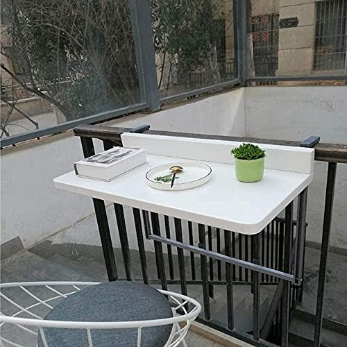 Hängender Balkon-Klapptisch, Outdoor-Balkondeck, Balkongeländer-Hängetisch, Verstellbarer Bar-Patio-Garten-Patio-Möbeltisch für den Außenbereich