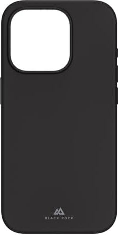 Black Rock Hülle für iPhone 15 Pro (Wireless Charging kompatibel, slim, ultraslim, stabiler Rahmen, hochwertiges Cover, Handyhülle für iPhone 15 Pro, Case, Silikonhülle, Silikon) schwarz