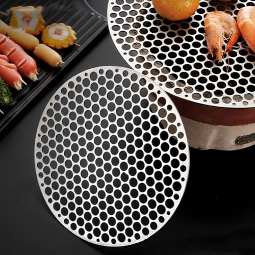 Edelstahl-Grillrost, runde Grillroste zum Kochen, Grillrost, Mehrzweck-Grillrost, Drahtnetz, Grillrost (20 cm)