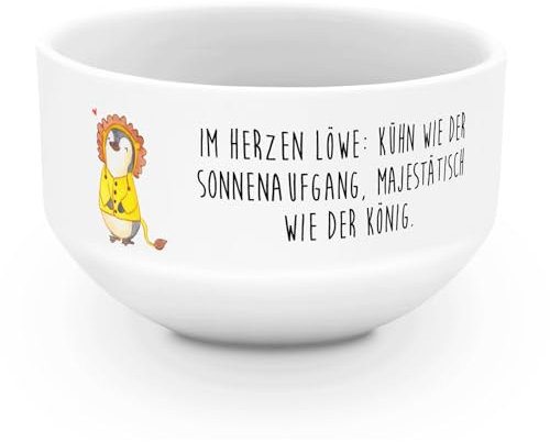 Mr. & Mrs. Panda Müsli Schale Löwe Astrologie - Geschenk, Geburtstagsgeschenk, Sternzeichen, salatschälchen, Müslischale, Müslischüssel, Tierkreiszeichen, Schalen, dessertschale, Suppenschüssel