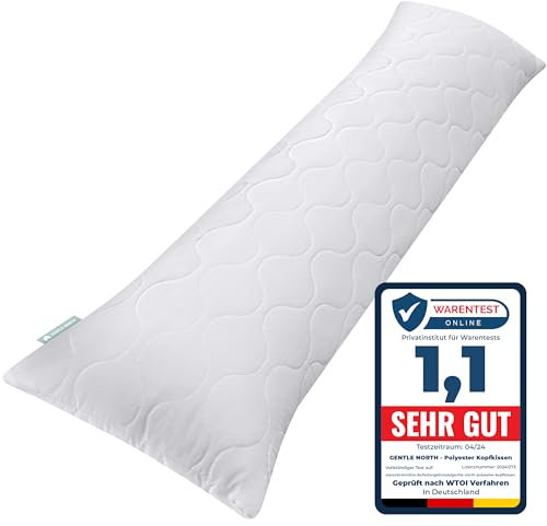 Hochwertiges Seitenschläferkissen 40x145 cm - Langes Kissen für Seitenschläfer - Body Pillow - Körperkissen für Erwachsene mit Mikrofaser-Füllung (40 x 145 cm lang) - Ökotex - Schlafkissen Waschbar