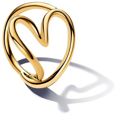 Pandora Essence Ring Herz, 14-karätig vergoldet