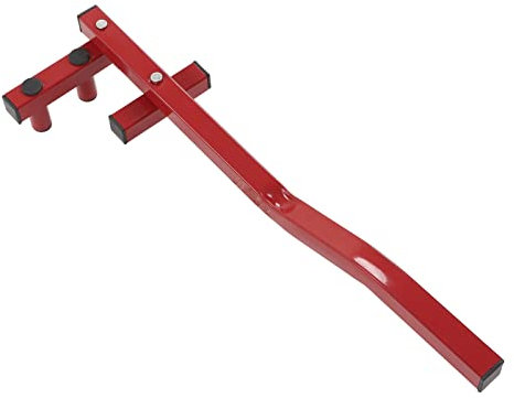 Outil de Redressage de Terrasse, Redresseur de Planches de Terrasse en Acier allié Multi-angles pour le Travail du Bois, Outil de Terrasse pour Resserrer les Espaces, Rouge