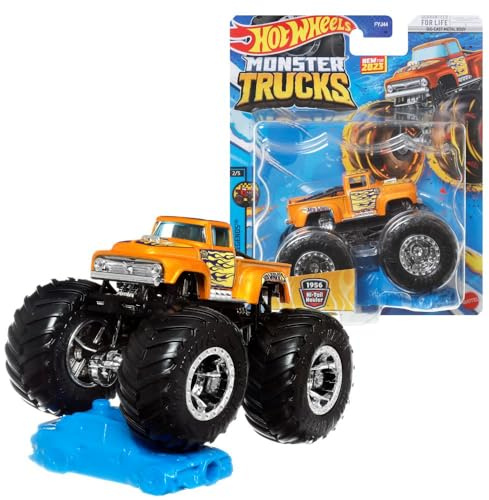 Monster Trucks | Hot Wheels | 1:64 Vehículos Die-Cast | Camiones Monstruo, Vehículo:1956 Hi Tail Hauler