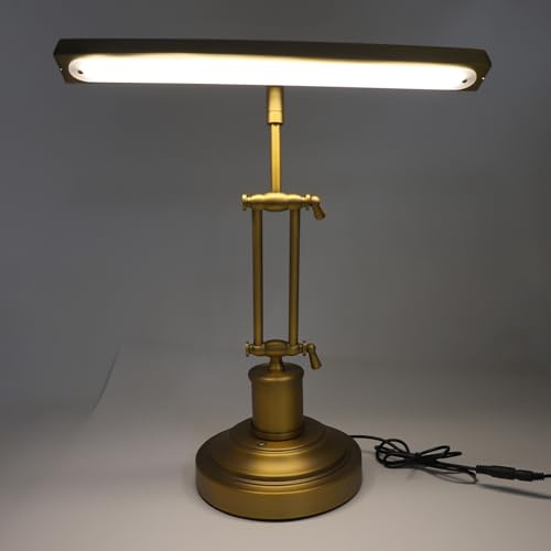 SENECESLI Piano Light for Grand & Upright Piano, Metal Piano Lamp with 3 Color Modes for Stand Pianos, 360° Rotatable Adjustable, Touch Control, 12W LED Music Stand Light, Desk Table Light