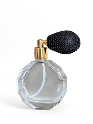 Essential Atomizer Co. Dodecagon Shaped 50ml Perfume Atomizer | Refillable Travel Spray Bottle with Elegant Leakproof Design, Perfect for Fragrance & Cologne - Boxed