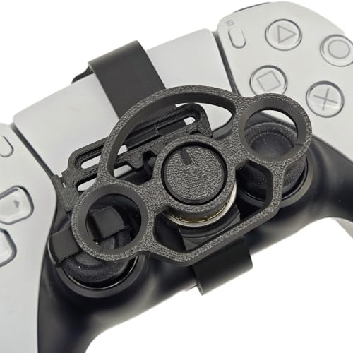 Racing Wheel Gaming Mini Steering Wheel Replacement for PS5/PS5 Slim,3D Printing Game Controller Auxiliary Accessories (B)