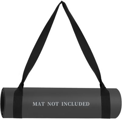 TIESOME 1 Stück Yogamatte Tragegurt Verstellbare yoga mat strap Yogamatten-Carrying Strap für alle Yogamatten Größen, Elastisch Yoga Gurt für Pilates, Dehnen und Fitness, Schwarz, 60.62x1.57 inches(1)