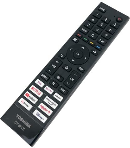 Mando a distancia por voz de repuesto original para Toshiba CT-8575 compatible con RC45261 UV2F 43UV2F53DB 50UV2F53DB 4K VIDA UHD Freely TV