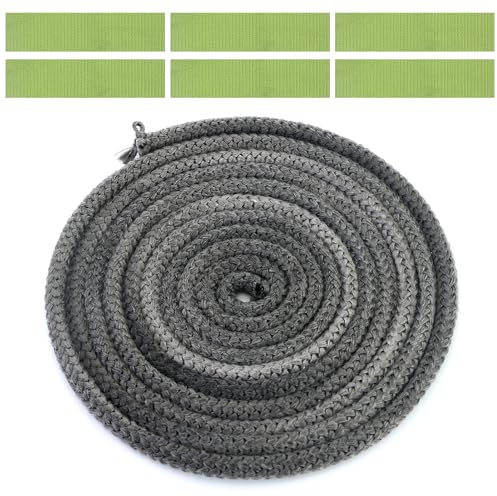 4M Cinta Aislante Termica, Junta Puerta Chimenea, Juntas para Chimeneas, Cuerda para Puerta Chimenea, Tira de Sellado Resistente al Calor para Estufa de Leña, Puerta Chimeneas, Tubo de Humo（10mm)
