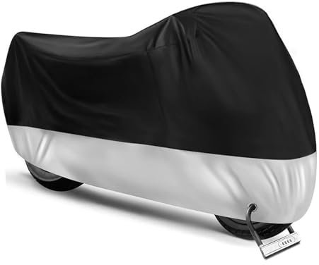 IBNA Motorradabdeckung Wasserdicht Staubdicht Für Den Innen- Und Außenbereich Roller 190T Strapazierfähiges Gewebe Für Alle Jahreszeiten. Motorradabdeckung