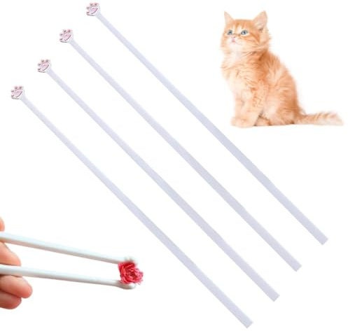 GXGM 2 Paar Cat paw chopsticks,Katzenpfoten Essstäbchen,Wiederverwendbare Essstäbchen Süße Pfotenabdrücke, 3D-Gedruckte Rosa Pfotenabdrucke Nicht-Schlupf-Stäbchen, Für Haus, Hotel, Restaurant