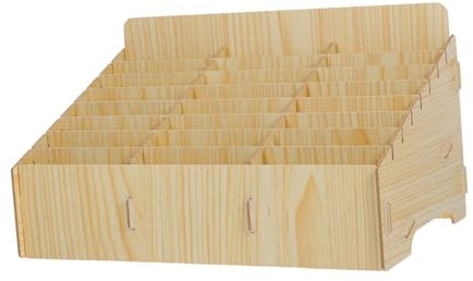 TOPPERFUN Holz Telefon-organizer Aufbewahrungsbox Mit Mehreren Gittern Desktop Handyhalter Organizer Für Besprechungsräume Aufbewahrungsbox Für Mobiltelefone