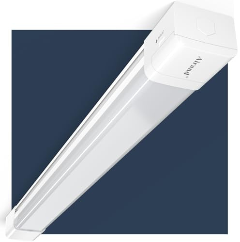 Airand Neon LED 60CM Bianco Freddo 5000K, Tubo Led 18W 1800LM, Plafoniera Soffitto Garage Impermeabile IP66 Luminoso Lampada per Cucina Officina Ufficio Bagno Seminterrato Magazzino Barra