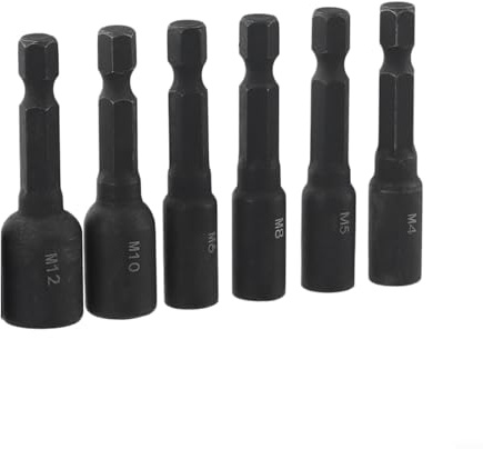 6 Stück M4-M12 Gewindebohrer Adapter Set Gewindebohrer Stecknuss Adapter Set aus legiertem Stahl Unverzichtbares Werkzeugset für jeden Heimwerker und für Handbohrmaschine Werkstatt Werkzeuge