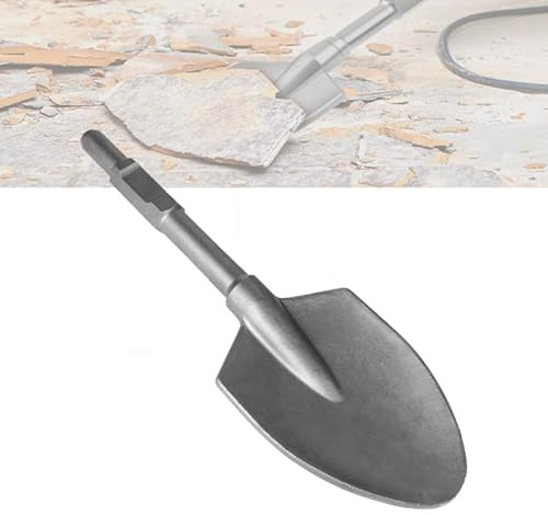 SDS HEX Schaufelmeißel, 44 x 14 cm Breitmeißel aus 40CR-Stahl für 65A Elektropickel, SDS HEX Meißel mit Sechskant-Aufnahme zum Durchgraben von Beton, Entfernen von Fliesen, Verdichtetem Boden