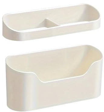 NJIEzhao An der Wand montierter Schirmhalter Nagelfreier Verschlussstil Multifunktionaler Aufbewahrungsständer for Regenschirme zu Hause Sonnenschirmhalter Regenschirmhalter Runder(White)