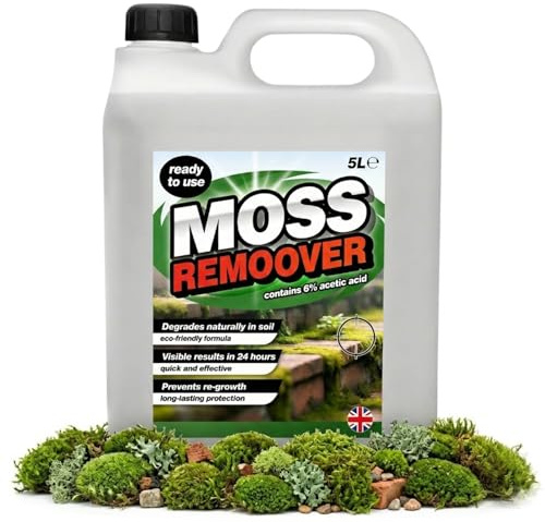 5L Moss Remover With Acetic Fast Acting Ready To Use For Paths, Patios & Hard Surfaces (2)
